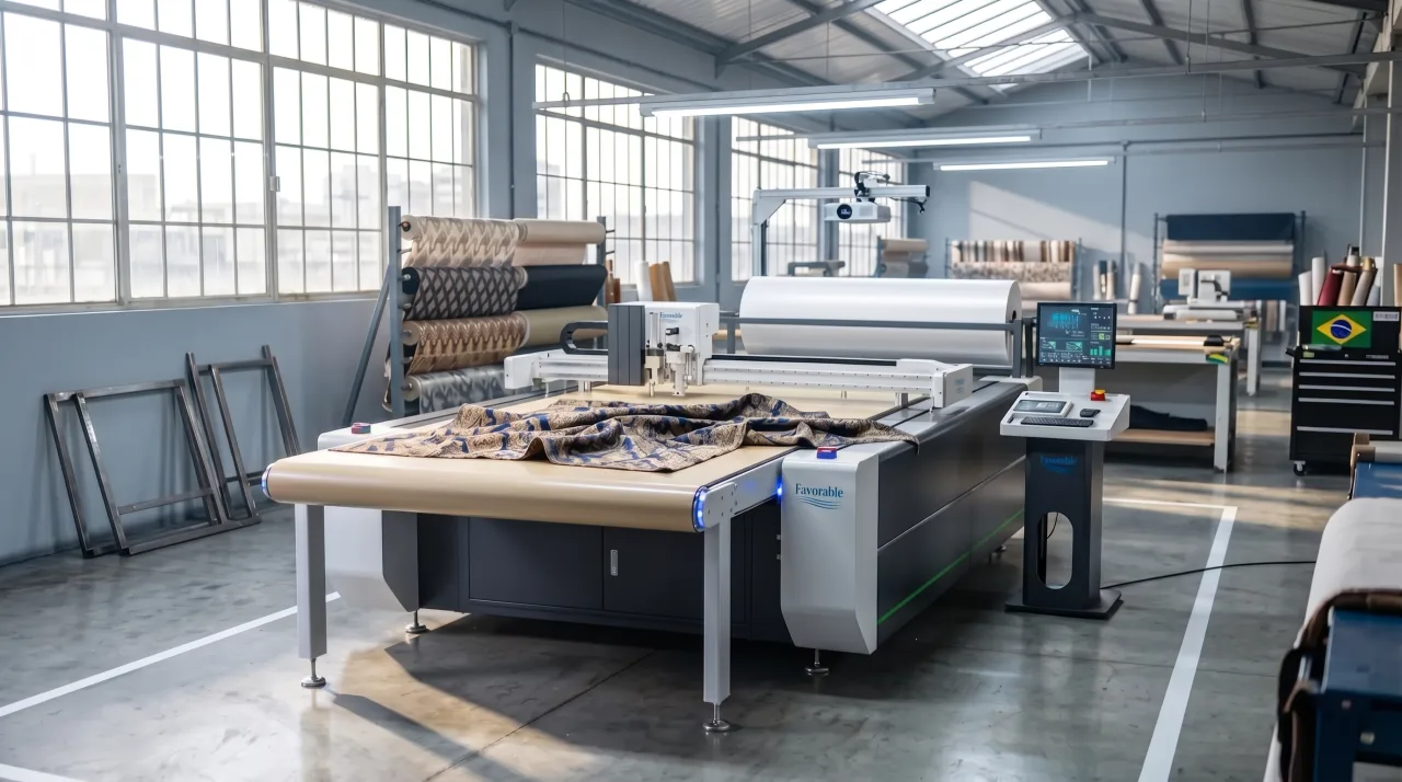 Single-ply cutter and SPX spreader cell at blue-hour twilight