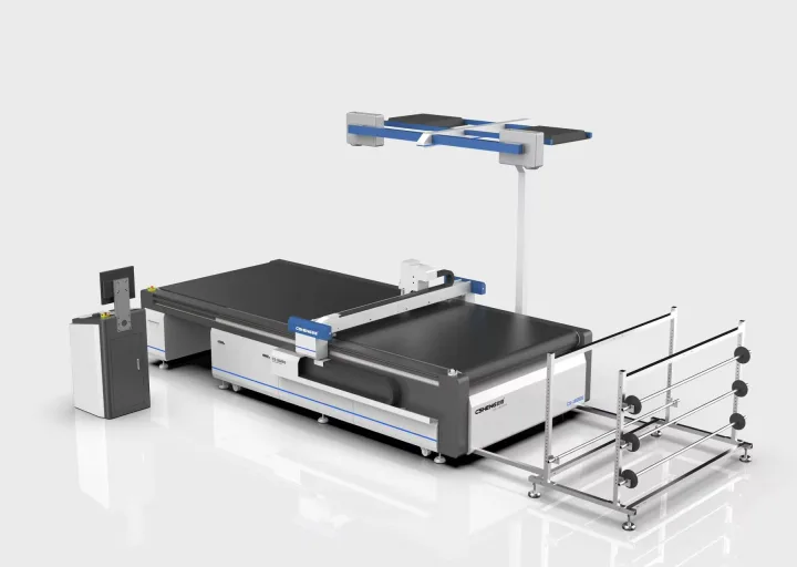 Aerospace-grade composite fabric on a multi-ply cutting bed