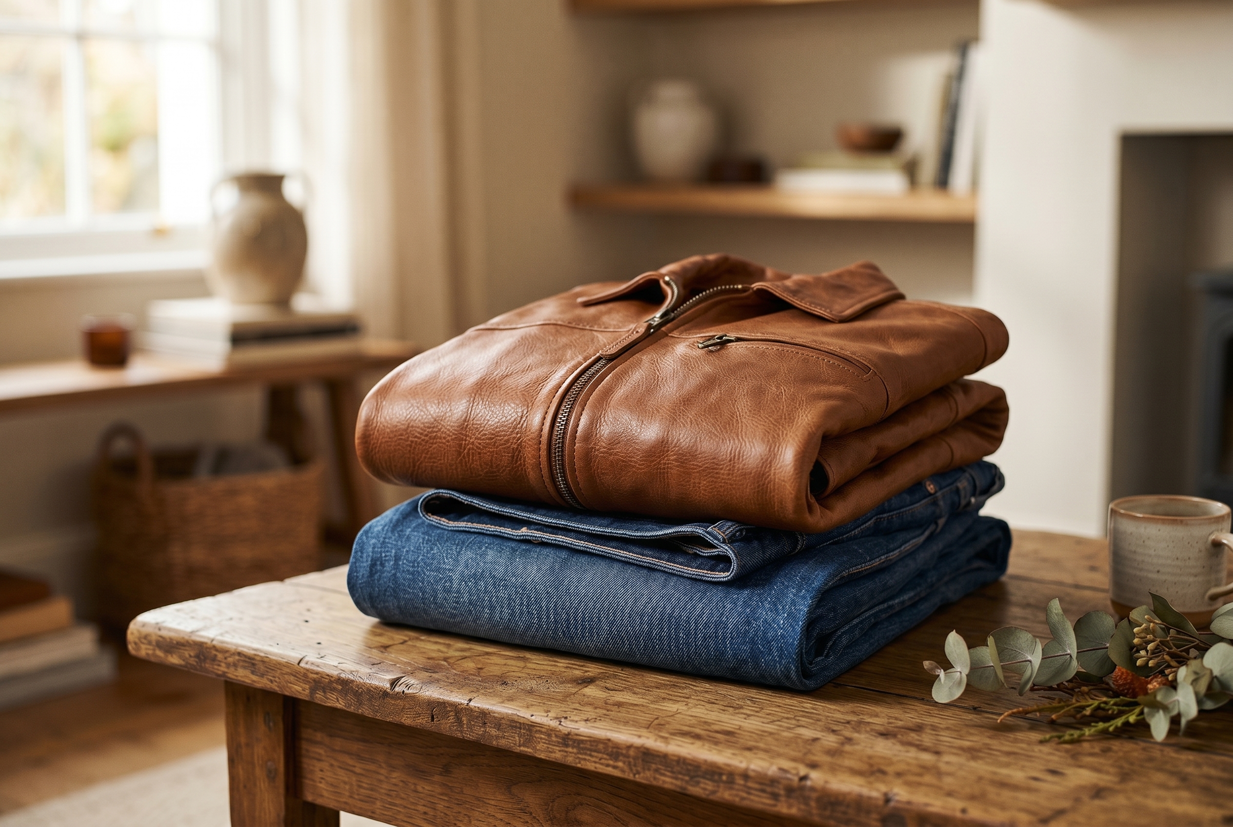 Folded leather jacket and denim garments — favorable cutting solutions for apparel and garment manufacturing
