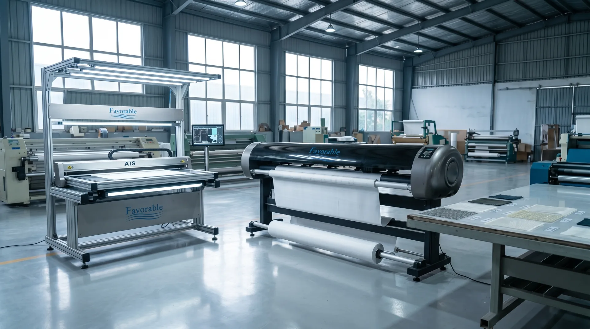 Plotter and AIS pattern-scanning system in a humid mill under cool daylight