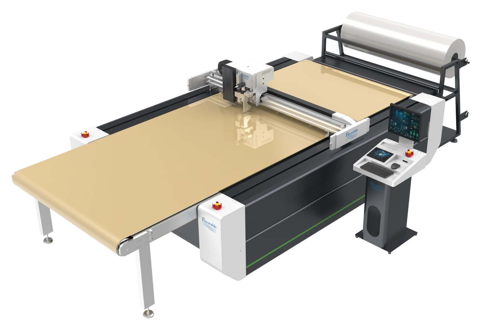 favorable LHC single-ply CNC flatbed cutter